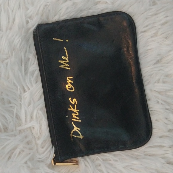 Rebecca Minkoff Accessories - Rebecca Minkoff black leather "Drinks on me!"  change purse
